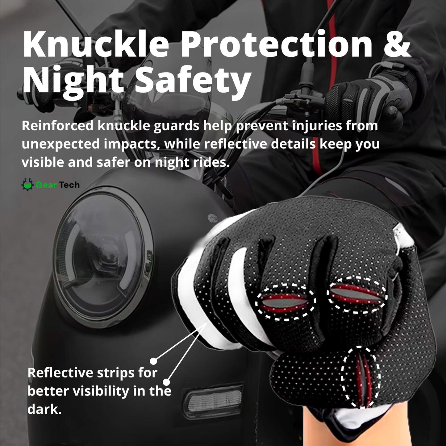 Heated Motorcycle Gloves UK – Winter Motorbike Gloves with Knuckle Protection, Visor Wiper & Touchscreen