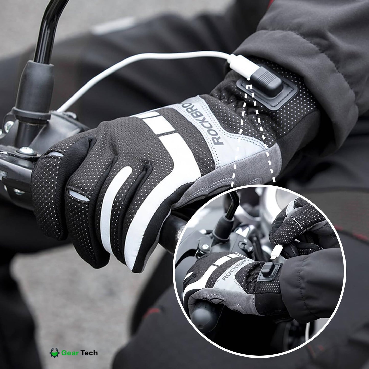 Heated Motorcycle Gloves UK – Winter Motorbike Gloves with Knuckle Protection, Visor Wiper & Touchscreen