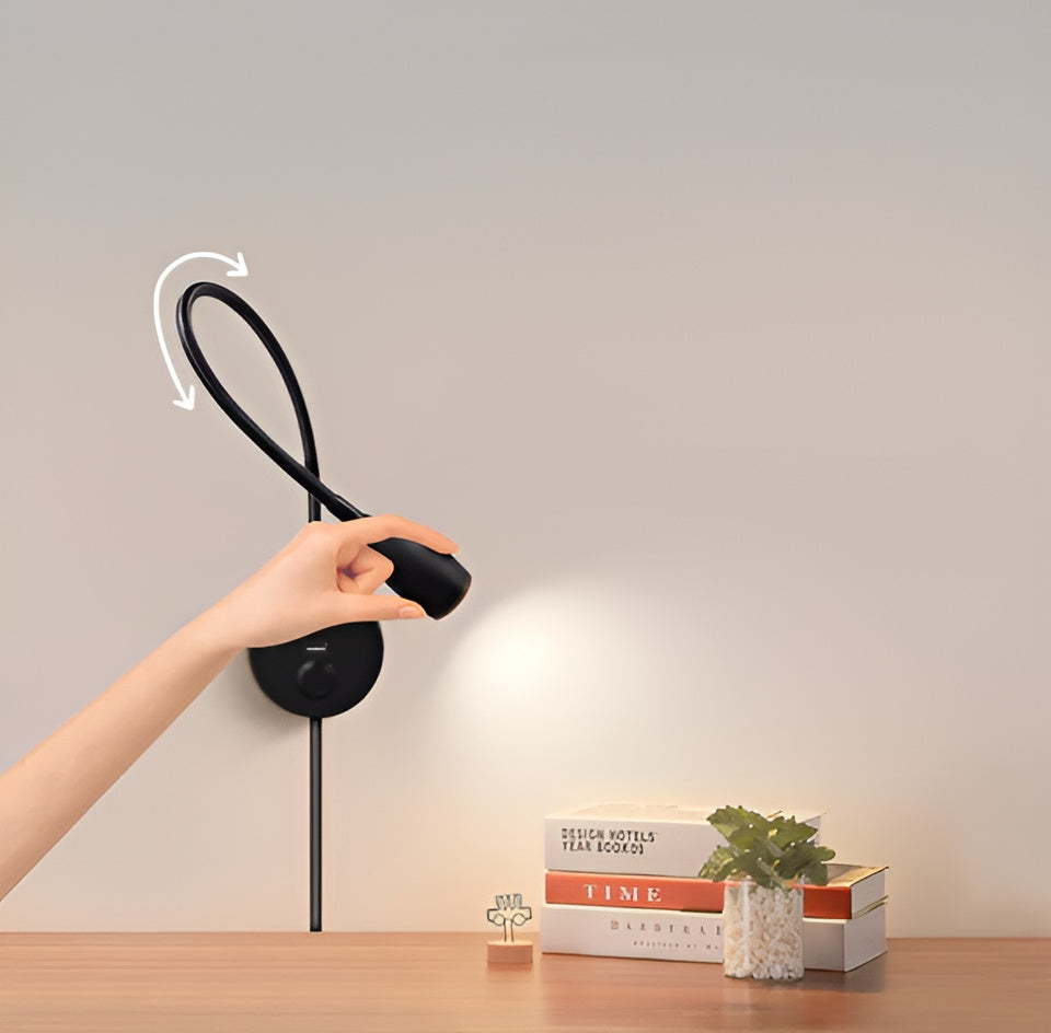 Flexible Wall Reading Lamp | Dimmable Touch Control & Energy Efficient for Cozy Reading and Relaxation