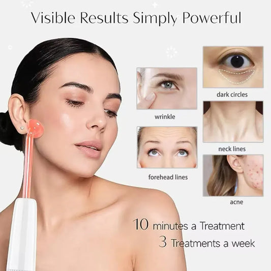 Elysium Glow™ | Professional High-Frequency Facial Wand | Anti-Aging Skin Rejuvenation Device for Home Use & Spa Treatments