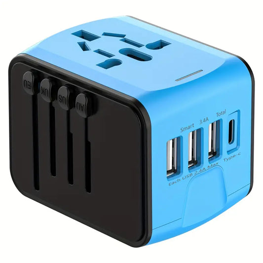 Universal Travel Adapter | Worldwide Compatibility, Compact Design & Ideal for Frequent Flyers and International Explorers