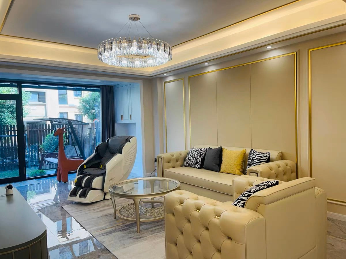 K9 Crystal Chandelier Light Fixture - Modern Hanging Pendant for Dining Room & Living Room Decor