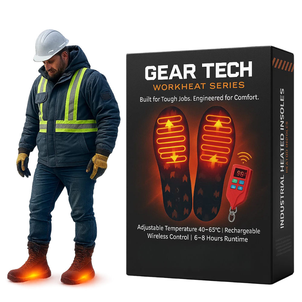 Rechargeable Heated Insoles for Work Boots – Electric Thermal Foot Warmers for Construction, Outdoor & Industrial Use UK