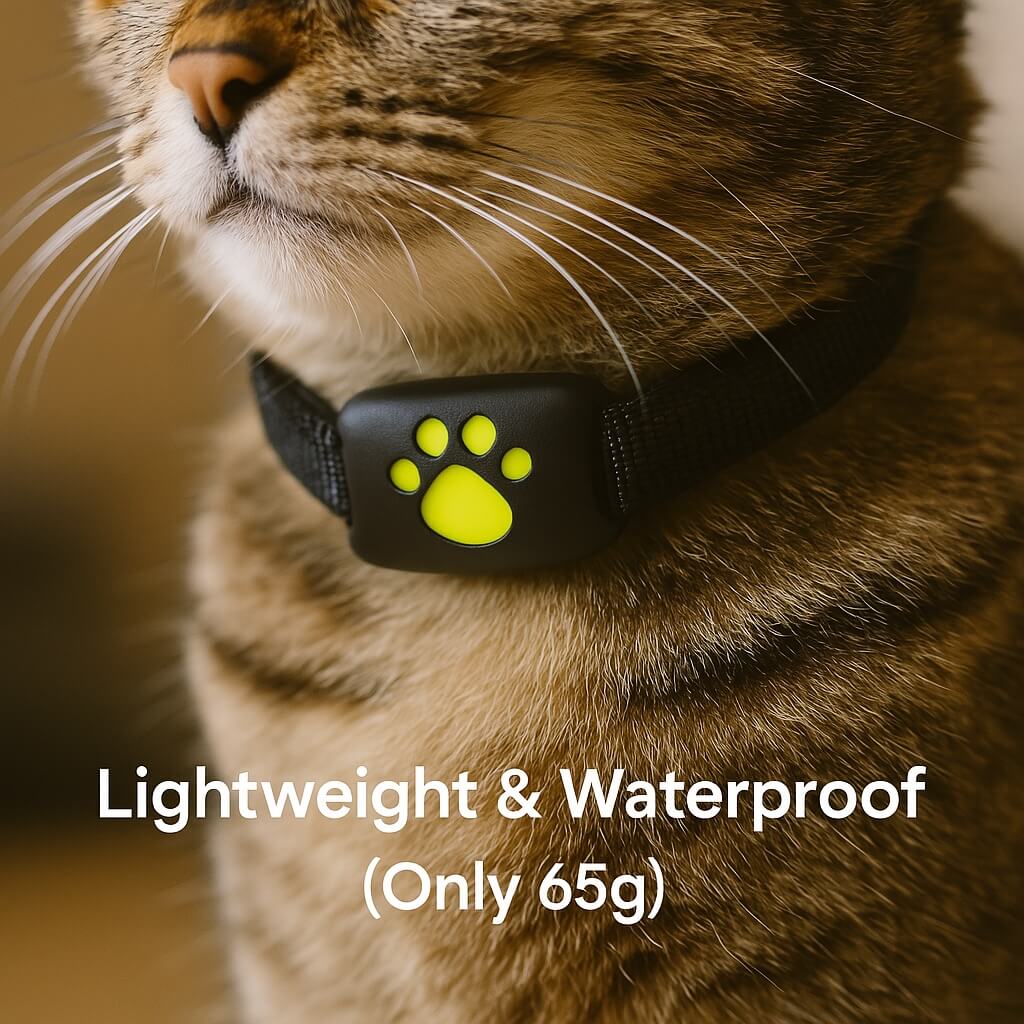 #1 Find GPS Cat Tracker with Real-Time Location, Waterproof Design, and Activity Monitoring for Pet Safety and Tracking