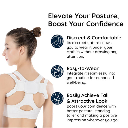 Invisible Back Posture Corrector | Adjustable, Comfortable Design for Improved Posture and Back Support