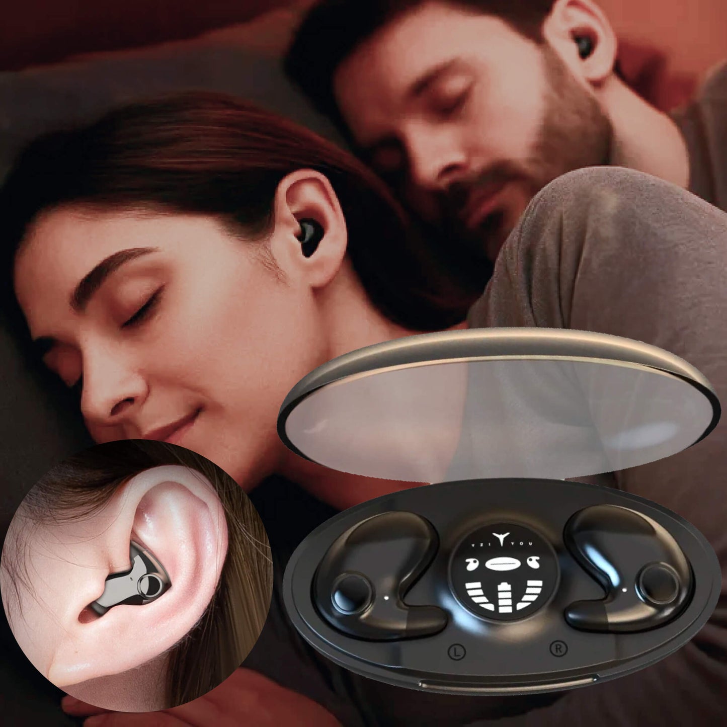 Invisible Wireless Sleep Headphones | IPX5 Waterproof, Bluetooth 5.3 for Comfortable Sleep and Relaxation