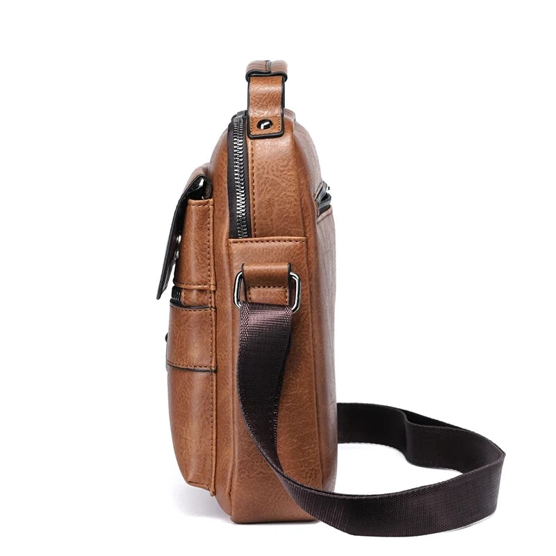 Men's Genuine Leather Shoulder Bag | Durable, Adjustable Strap & Ideal for Work or Leisure
