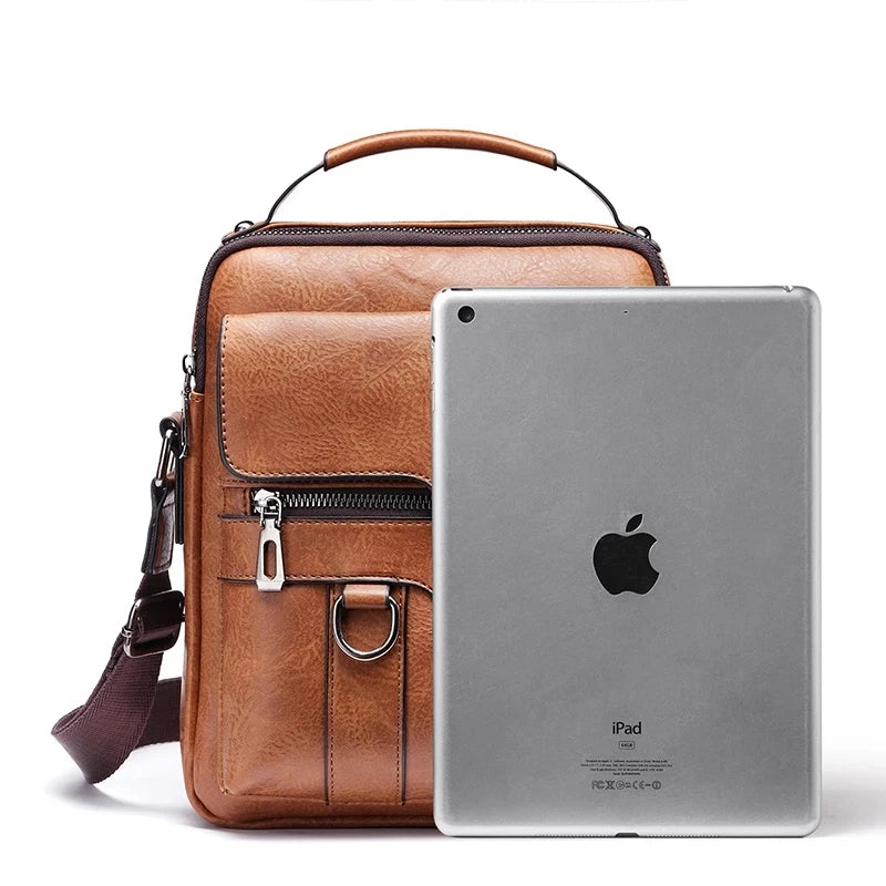 Men's Genuine Leather Shoulder Bag | Durable, Adjustable Strap & Ideal for Work or Leisure