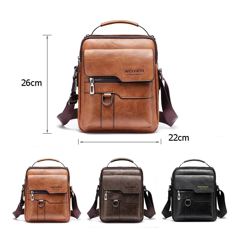 Men's Genuine Leather Shoulder Bag | Durable, Adjustable Strap & Ideal for Work or Leisure