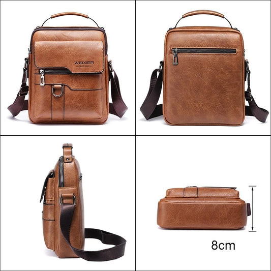 Men's Genuine Leather Shoulder Bag | Durable, Adjustable Strap & Ideal for Work or Leisure