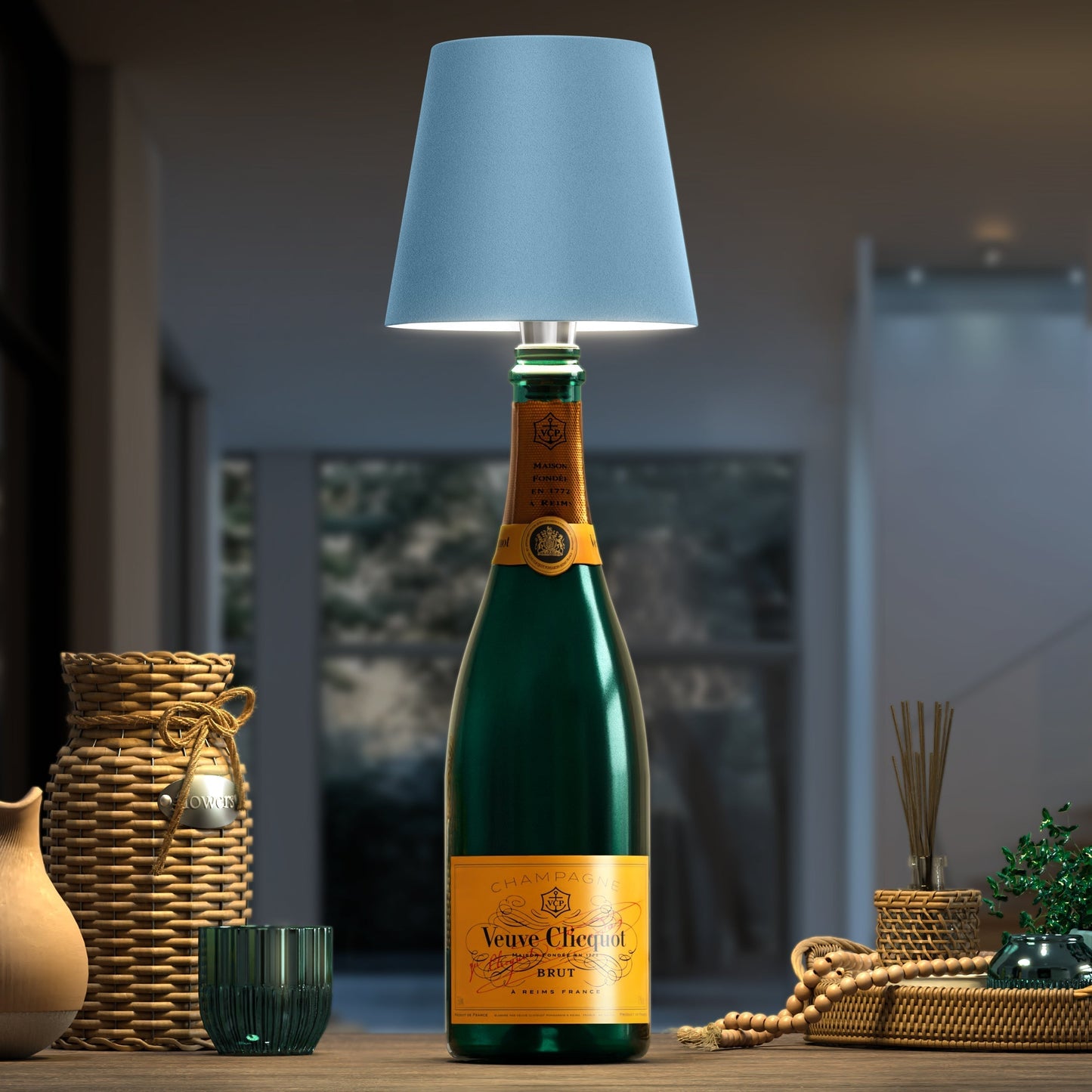 Wireless Bottle Lamp Kit | Universal Fit. Rechargeable & Waterproof for Indoor and Outdoor Decor