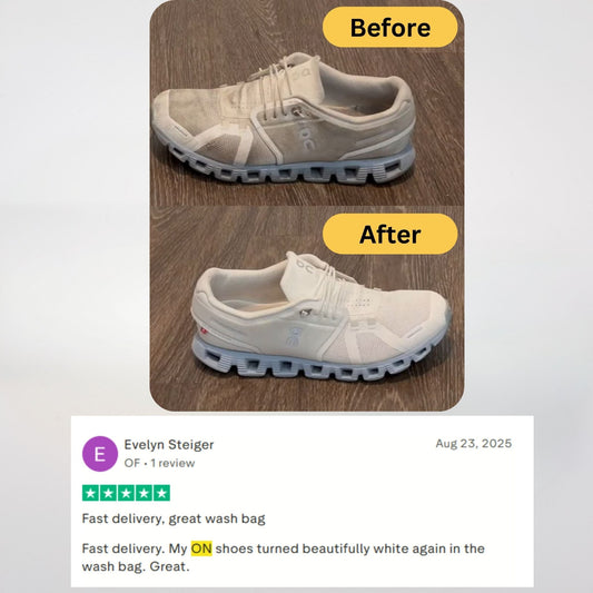 Shoe Washing Machine Bag | Padded Mesh Laundry Bag for Shoes & Sneakers | Zippered Protector for Washer Drum