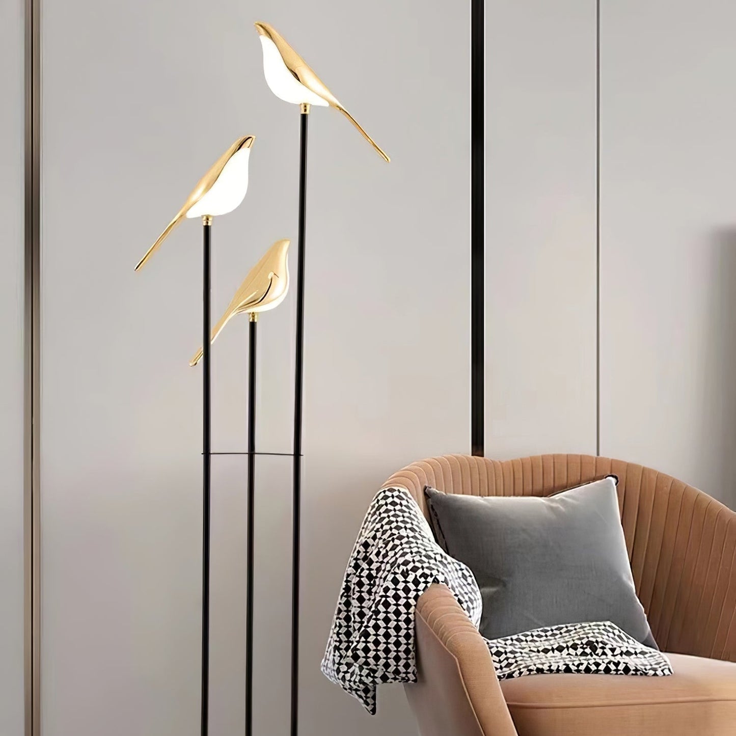 LED Torchiere Floor Lamp with Adjustable Height and Soft Light for Living Room & Bedroom Use