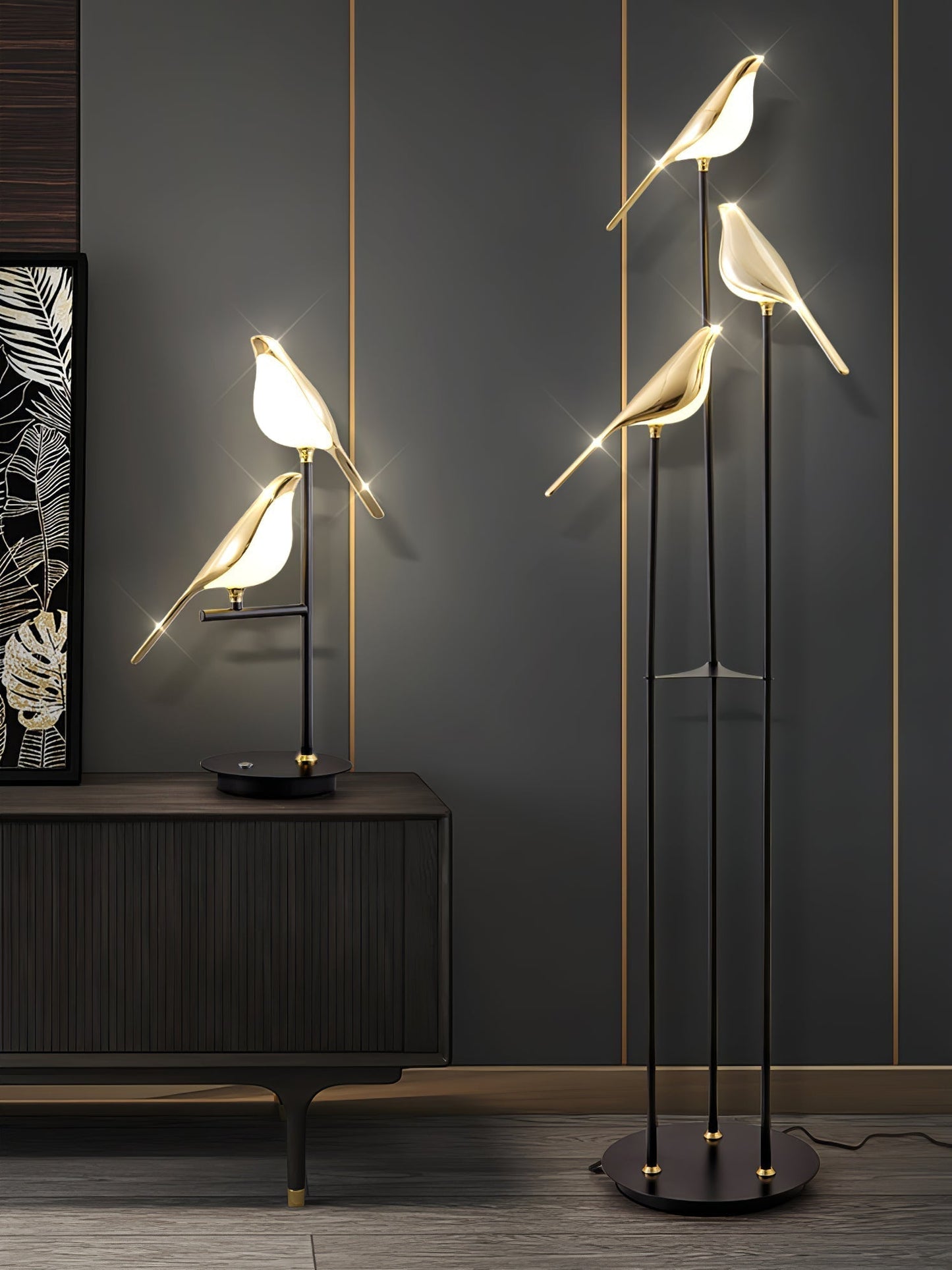 LED Torchiere Floor Lamp with Adjustable Height and Soft Light for Living Room & Bedroom Use