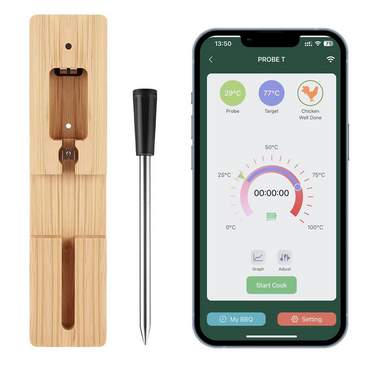 MeatIQ Digital Meat Thermometer with Wireless Probe – Perfect for Precise Cooking Temperatures Every Time