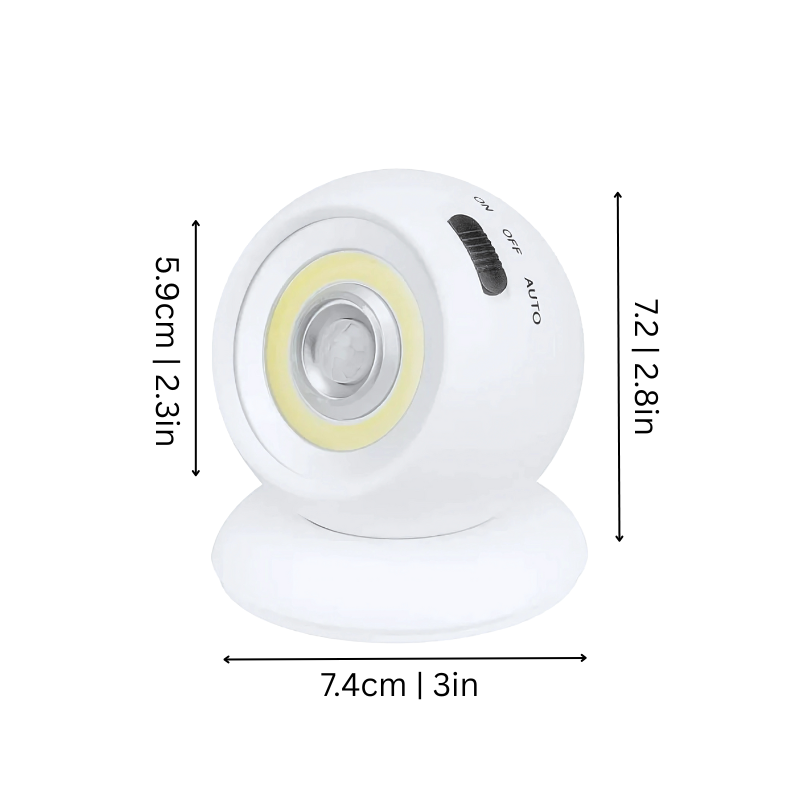 Motion-Sensing Glow Light | Ultra Bright 120 Lumens, USB-Chargeable & Easy Stick-On for Indoor & Outdoor Safety