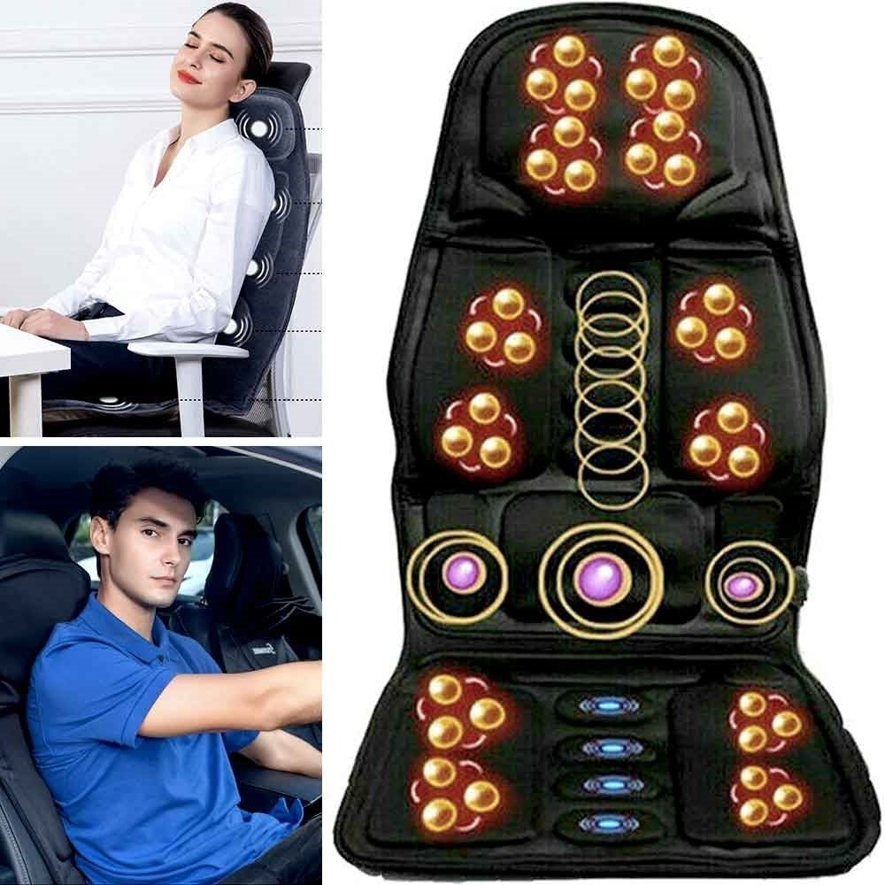 Massage Chair Pad with Heat | 8 Massage Modes, Deep Tissue Relief & Portable for Home and Car Use