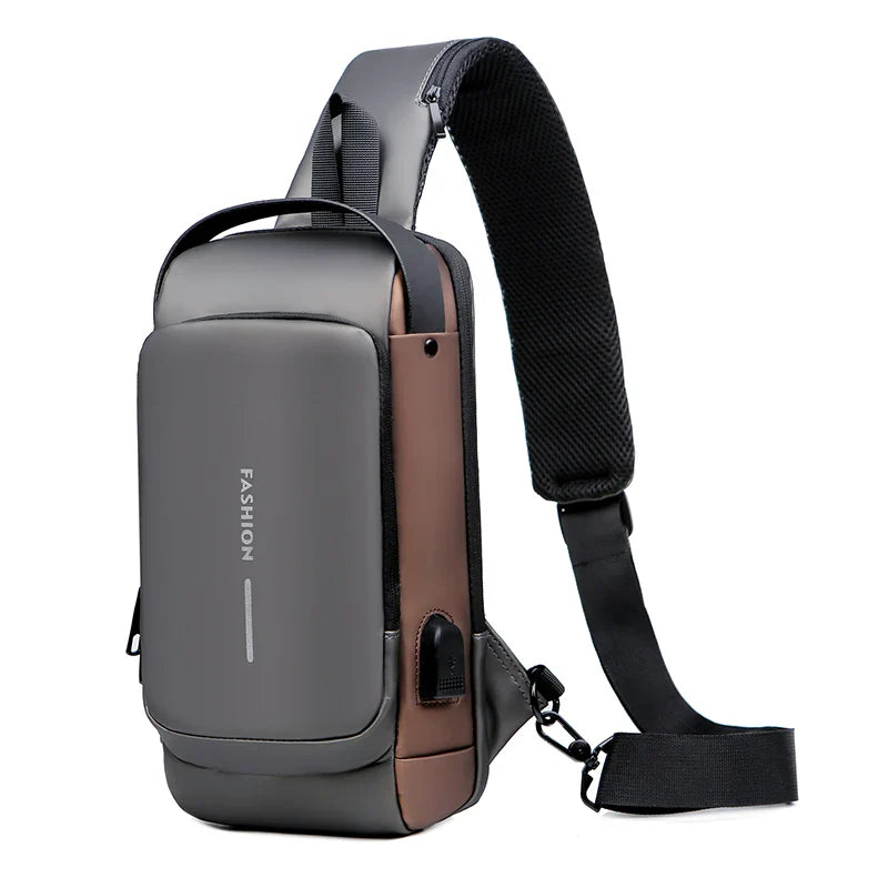 Men's Anti-Theft Crossbody Chest Bag with USB Charging Port – Secure and Stylish - Univelve
