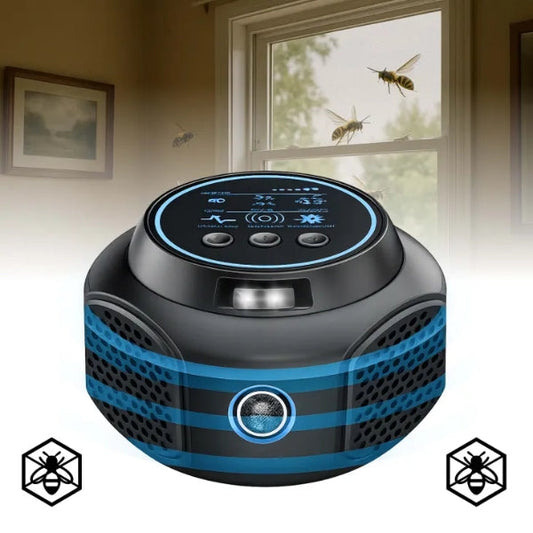 Ultrasonic Wasp & Hornet Repellent Plug-In | Chemical-Free. Silent Protection for Home. Pool & Patio (Covers 3200 sq. ft.)