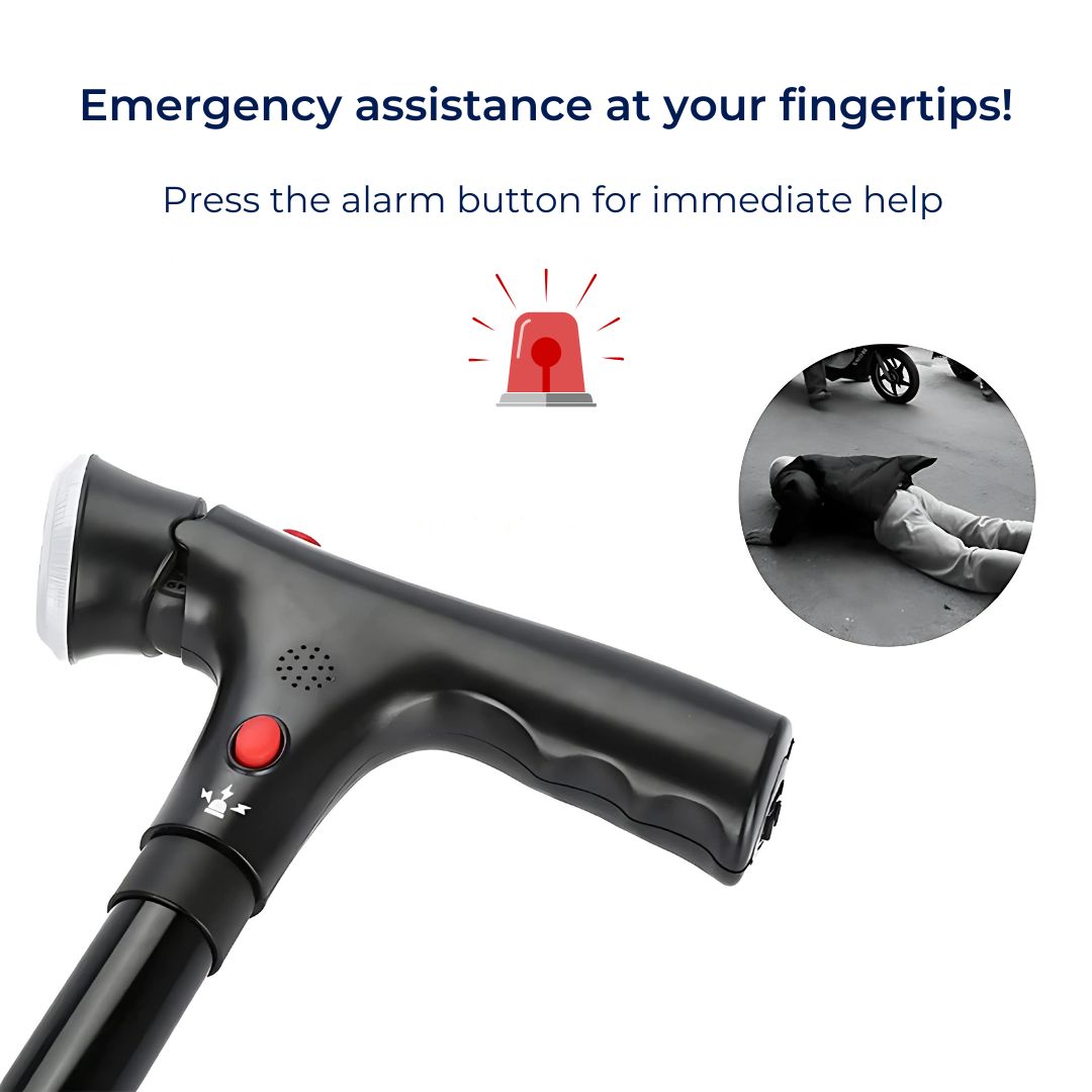 Folding Cane | Lightweight, Telescopic & Collapsible Walking Stick for Seniors and Travellers