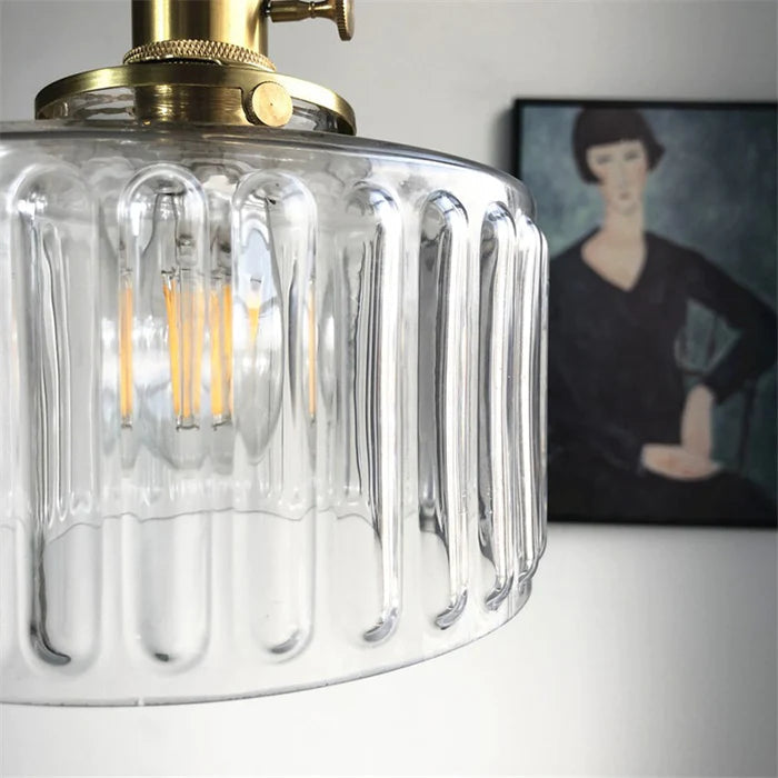 Vintage Crystal Pendant Light Fixture for Dining Room & Living Room Decor