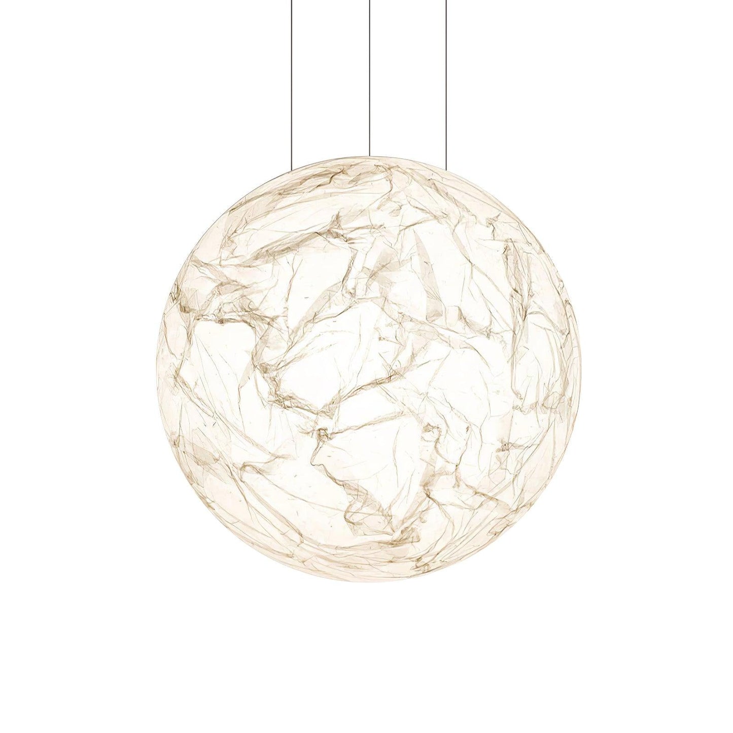 Moon Silk Pendant Lamp - Modern Hanging Light Fixture for Living Room & Dining Room Decor