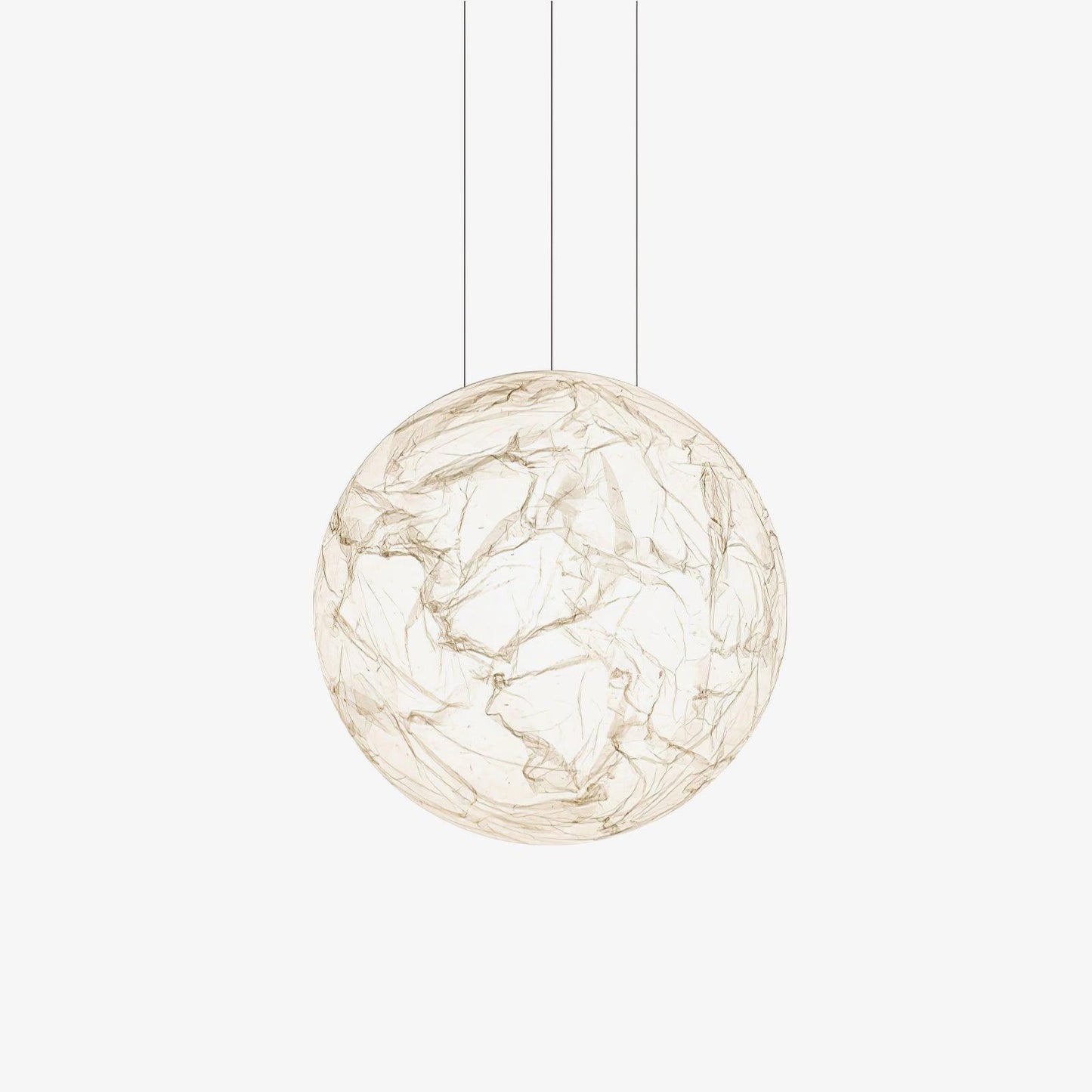 Moon Silk Pendant Lamp - Modern Hanging Light Fixture for Living Room & Dining Room Decor