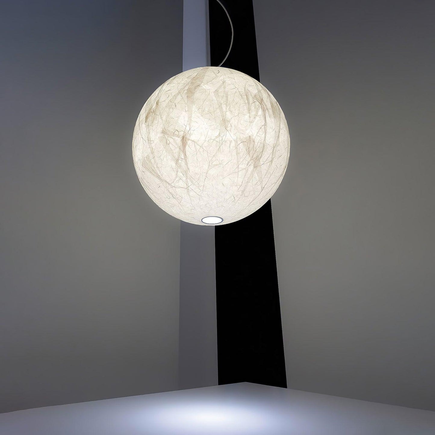 Moon Silk Pendant Lamp - Modern Hanging Light Fixture for Living Room & Dining Room Decor