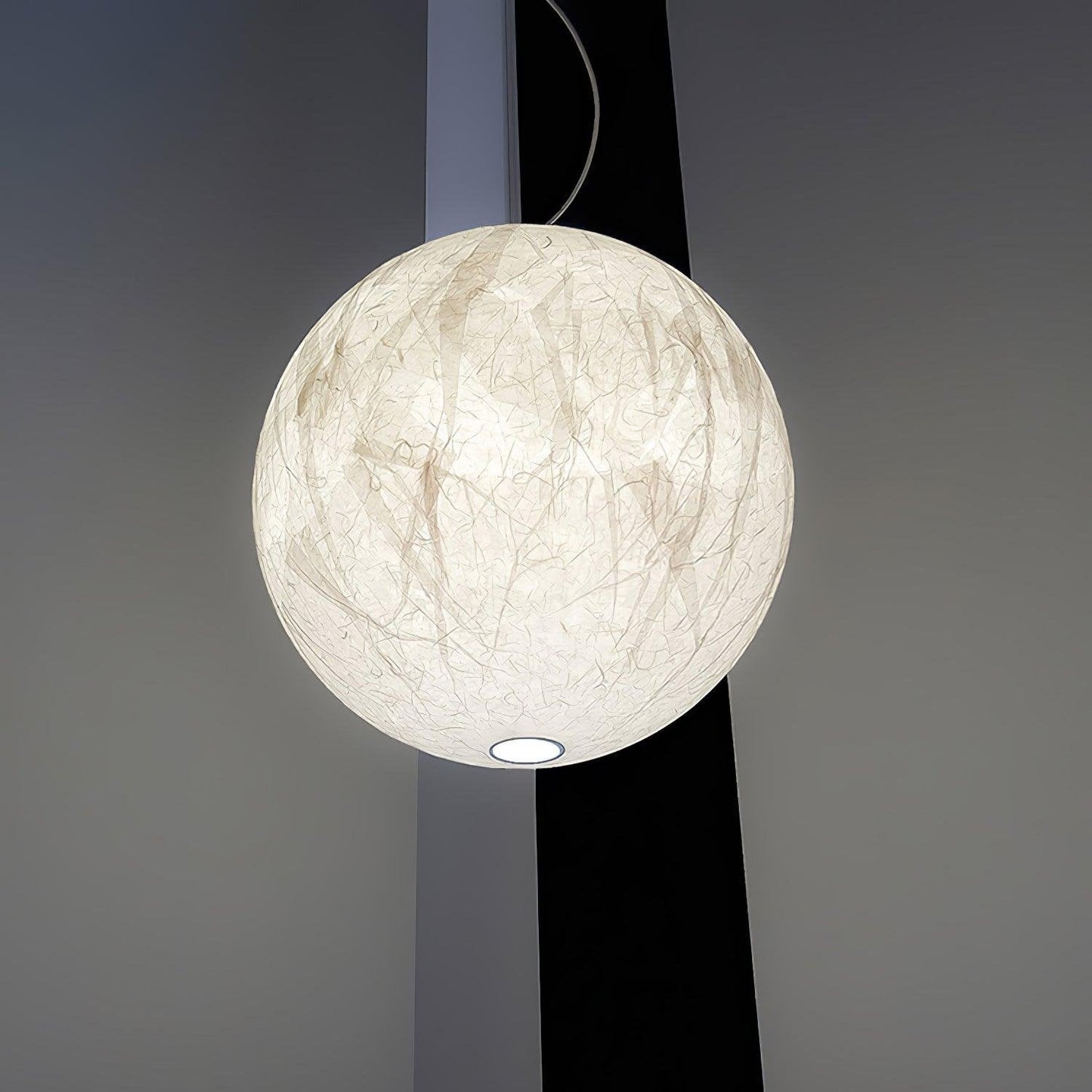 Moon Silk Pendant Lamp - Modern Hanging Light Fixture for Living Room & Dining Room Decor
