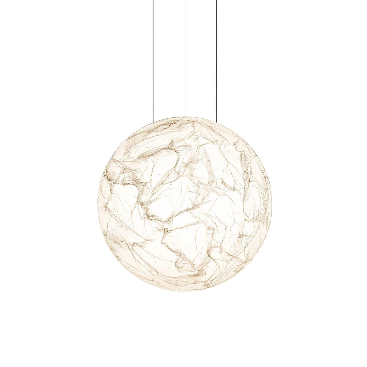 Moon Silk Pendant Lamp - Modern Hanging Light Fixture for Living Room & Dining Room Decor