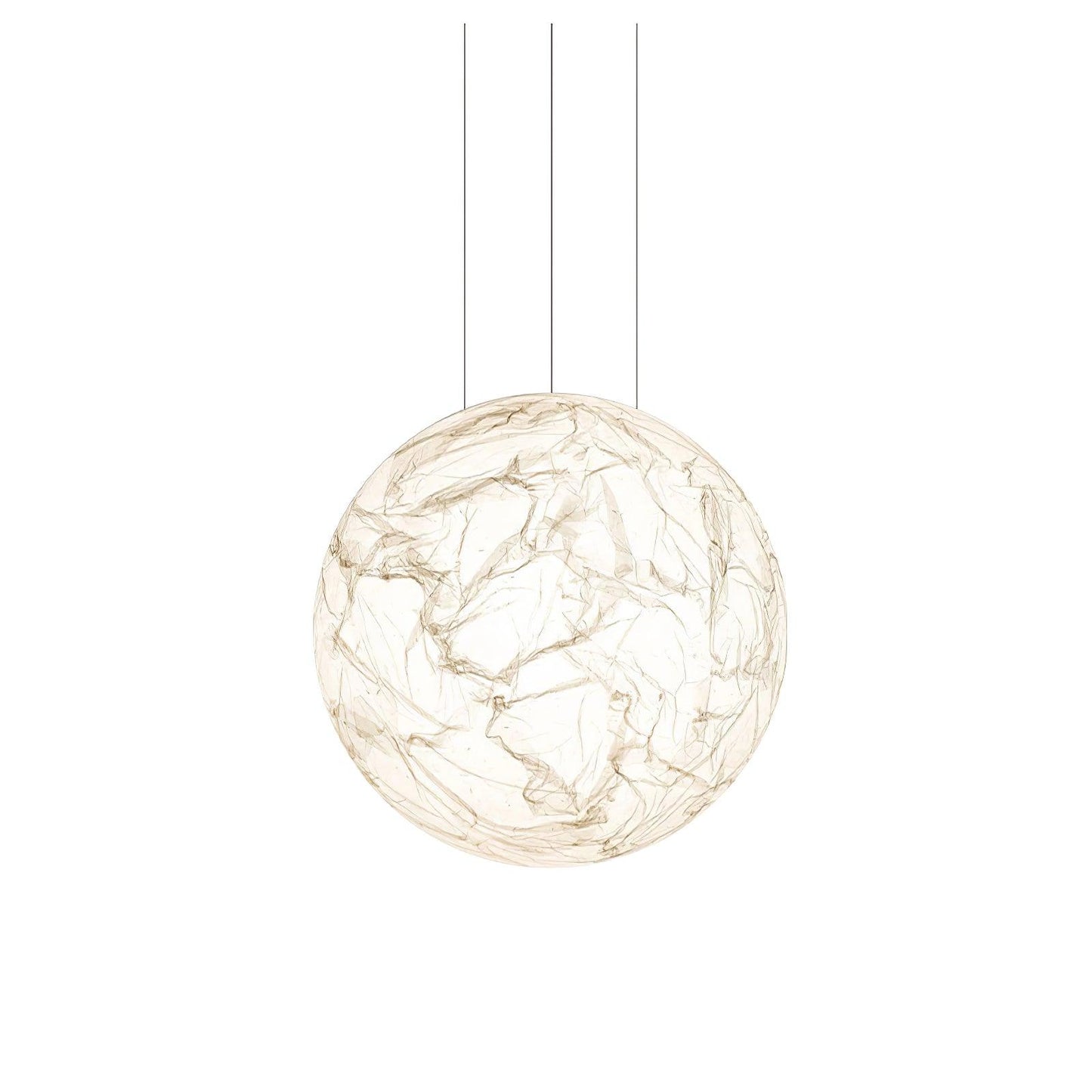 Moon Silk Pendant Lamp - Modern Hanging Light Fixture for Living Room & Dining Room Decor