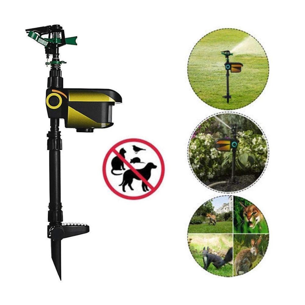 Motion Activated Deer Repellent Sprinkler - Solar Powered Animal Deterrent for Gardens & Lawns