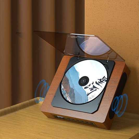 Melodica™ | Bluetooth Retro CD Player with Type C Port | Vintage Design with Modern Functionality for Home & Office Use