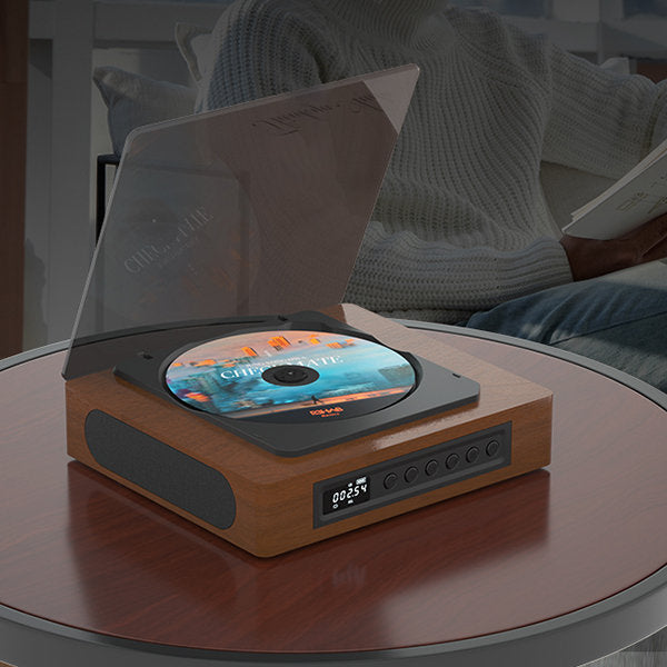 Melodica™ | Bluetooth Retro CD Player with Type C Port | Vintage Design with Modern Functionality for Home & Office Use