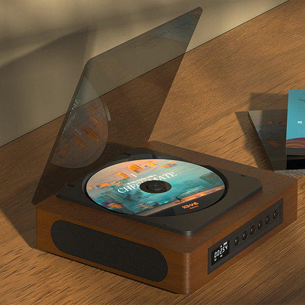 Melodica™ | Bluetooth Retro CD Player with Type C Port | Vintage Design with Modern Functionality for Home & Office Use