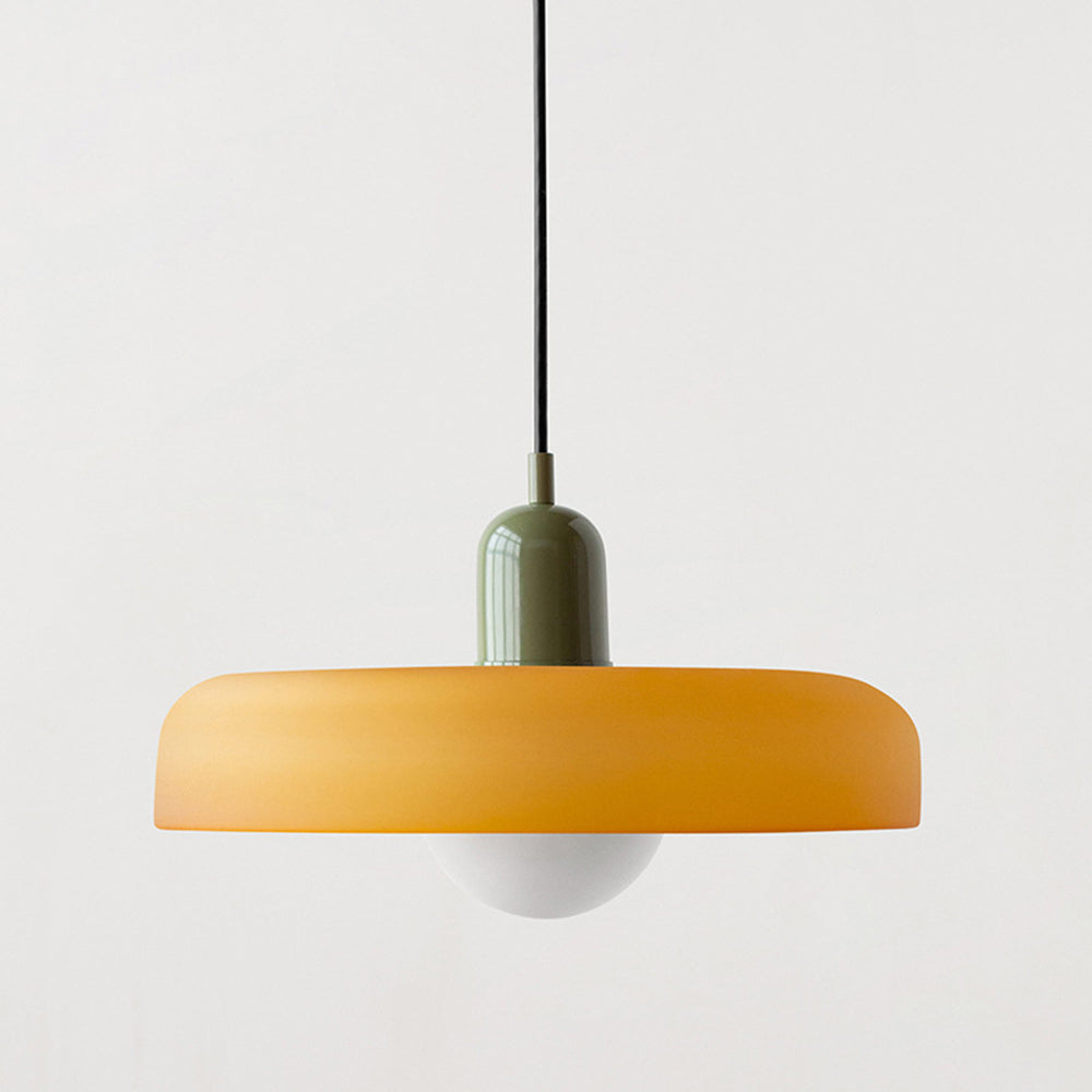 Colored Glass Bauhaus Pendant Light Fixture for Modern Home Decor & Dining Spaces