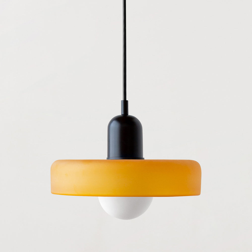 Colored Glass Bauhaus Pendant Light Fixture for Modern Home Decor & Dining Spaces