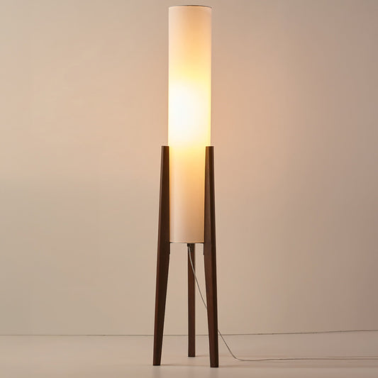 Solid Wood Walnut Floor Lamp - Modern Art Design for Living Room & Bedroom Lighting