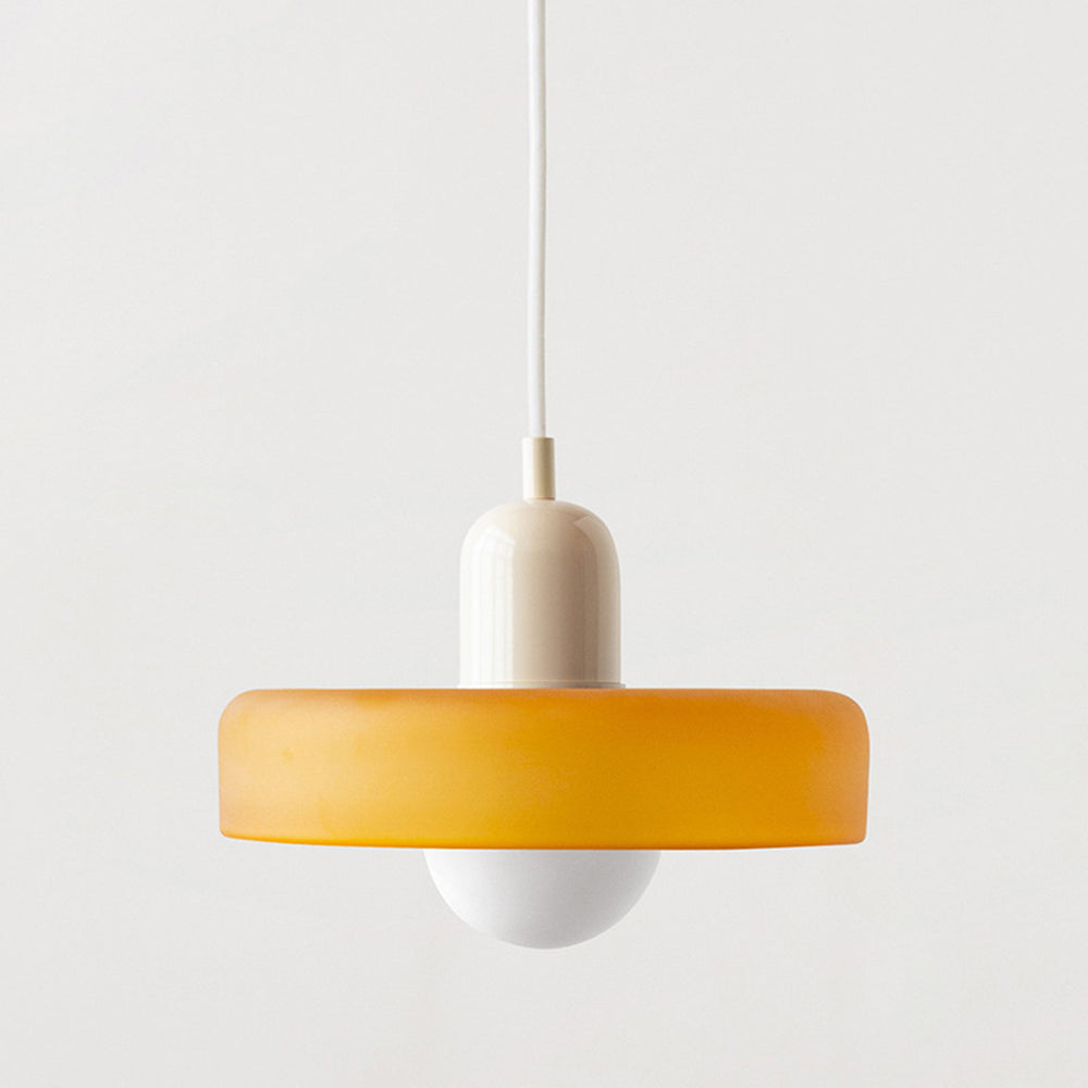 Colored Glass Bauhaus Pendant Light Fixture for Modern Home Decor & Dining Spaces