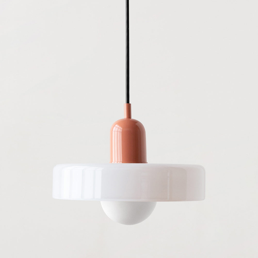 Colored Glass Bauhaus Pendant Light Fixture for Modern Home Decor & Dining Spaces