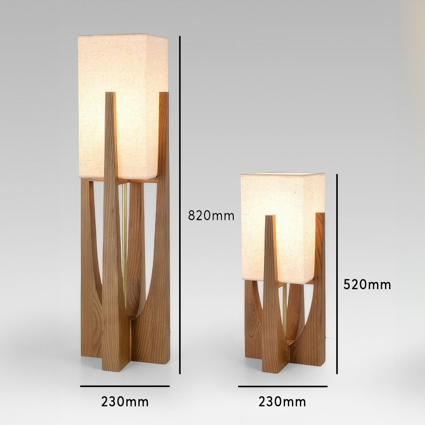 Japanese Style Walnut Floor Lamp - Solid Wood Design for Living Room & Bedroom Lighting