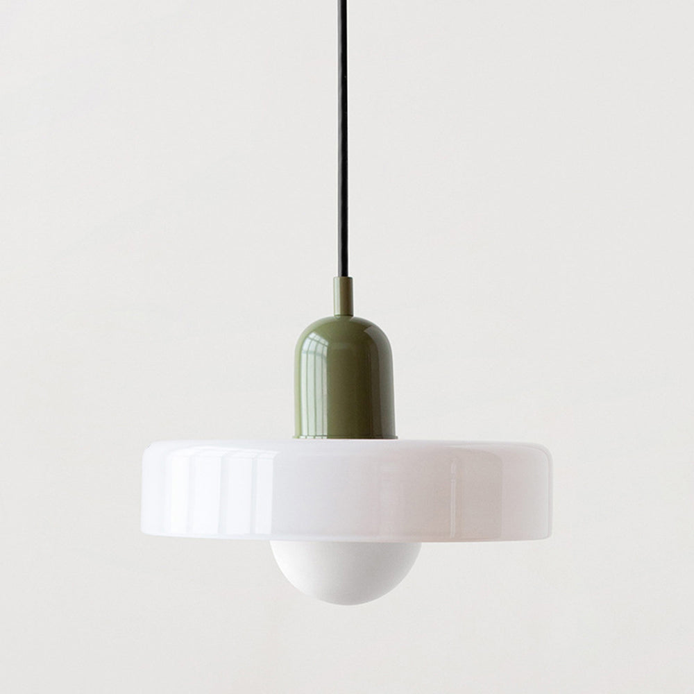 Colored Glass Bauhaus Pendant Light Fixture for Modern Home Decor & Dining Spaces