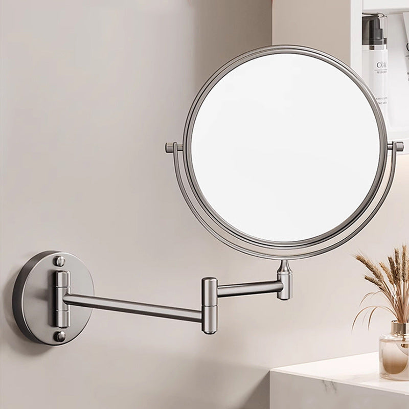 Rechargeable Wall Mounted Shaving Mirror | 360° Rotation. 1X/10X Magnification & Adjustable LED Lighting for Bathroom Use