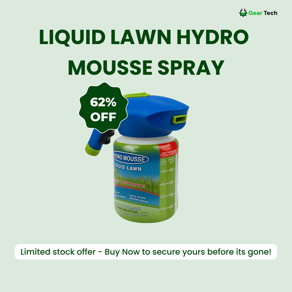 Liquid Lawn Hydro Mousse Spray On Grass Seed | Easy Application for Patchy Lawns & High-Traffic Areas