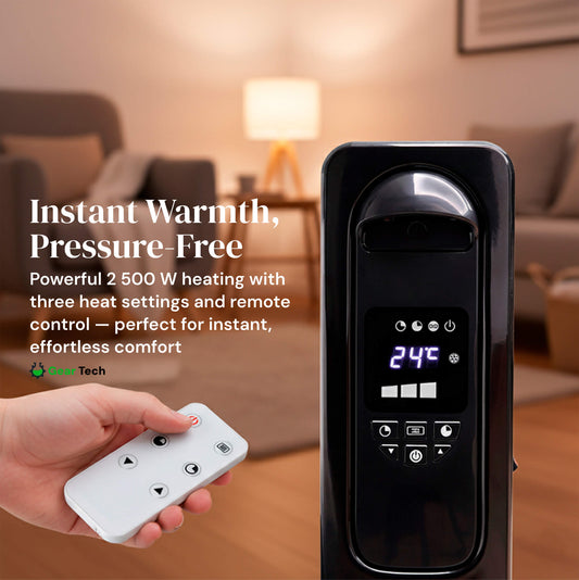 Oil Filled Radiator Heater – Portable Electric Room Heater Silent & Energy Efficient with Thermostat, Timer & Remote UK