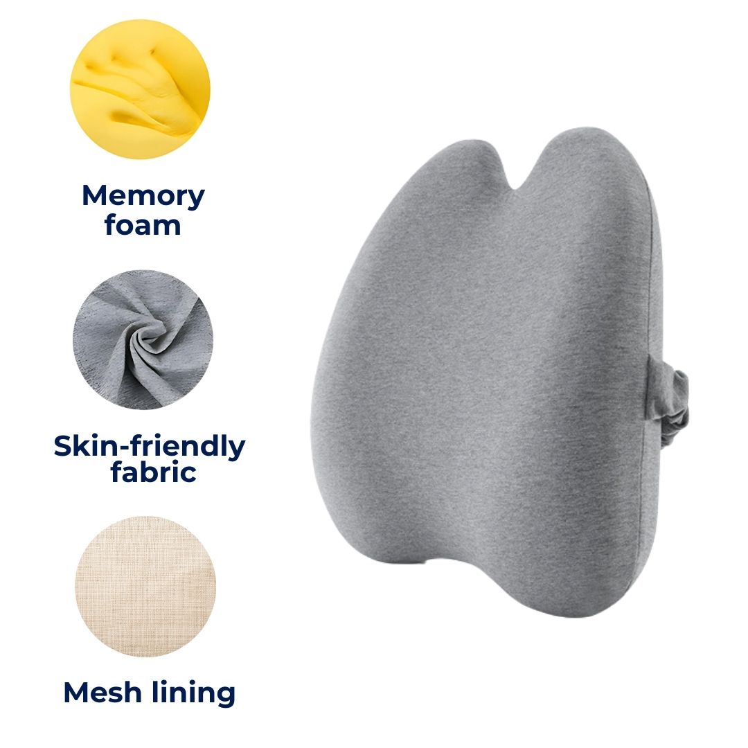 Orthopedic Comfort Cushion Set for Pain Relief & Posture Support - Seat & Back Cushions for Office Workers, Seniors & Pregnant Women