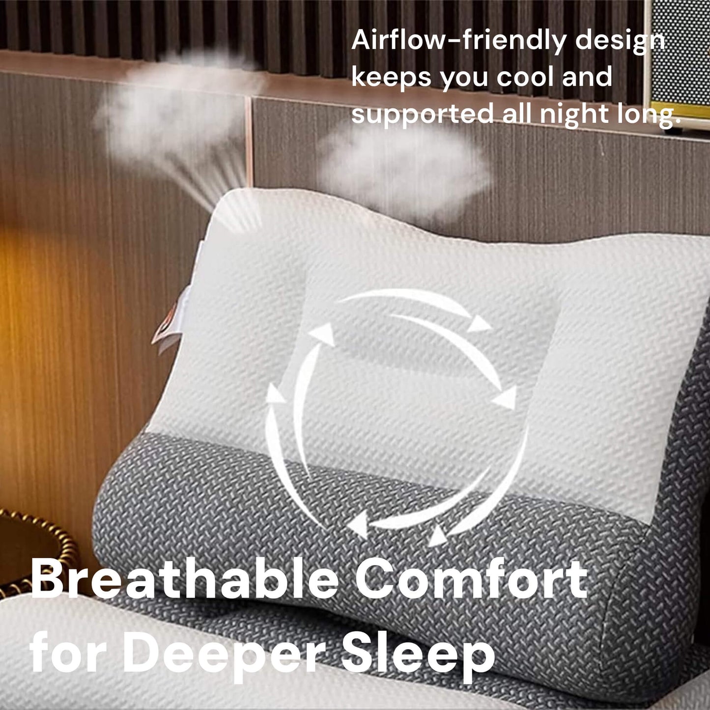 Orthopedic Neck Pillow for Sleeping | Cervical Spine Support, Pain Relief & Reduced Snoring for All Sleep Positions