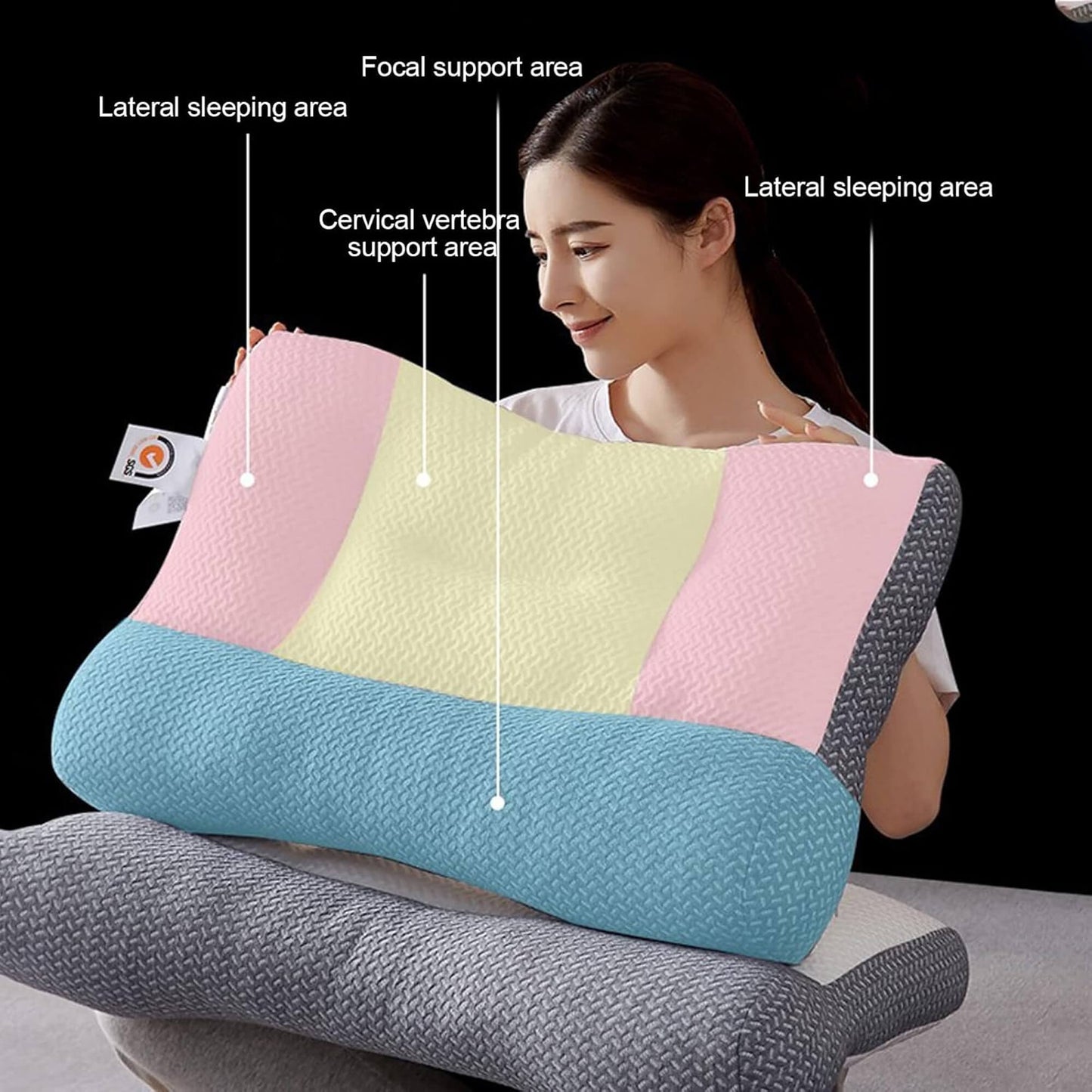 Orthopedic Neck Pillow for Sleeping | Cervical Spine Support, Pain Relief & Reduced Snoring for All Sleep Positions