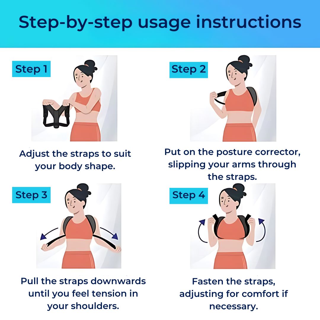 Adjustable Back Brace Posture Corrector for Chronic Pain Relief and Daily Comfort Support