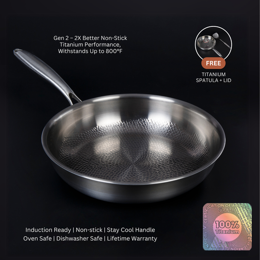 Titanium Frying Pan | Non-Toxic, Naturally Non-Stick & Ideal for Healthy Cooking